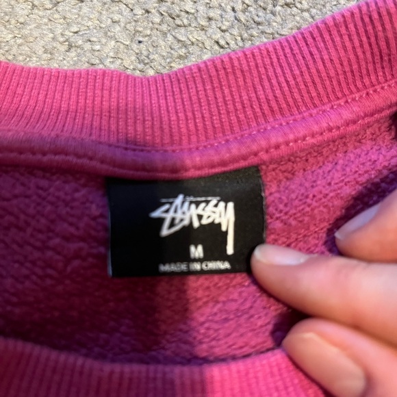 Men’s Pink Stussy crewneck - Picture 2 of 5